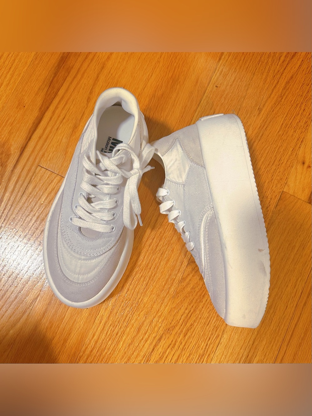 Maison Margiela MM6 White and Grey Platform Sneakers